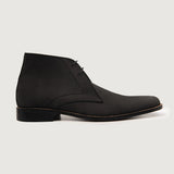 Black Full-Grain leather Boots - Goodyear Welt Construction & Front Toe Box Detail