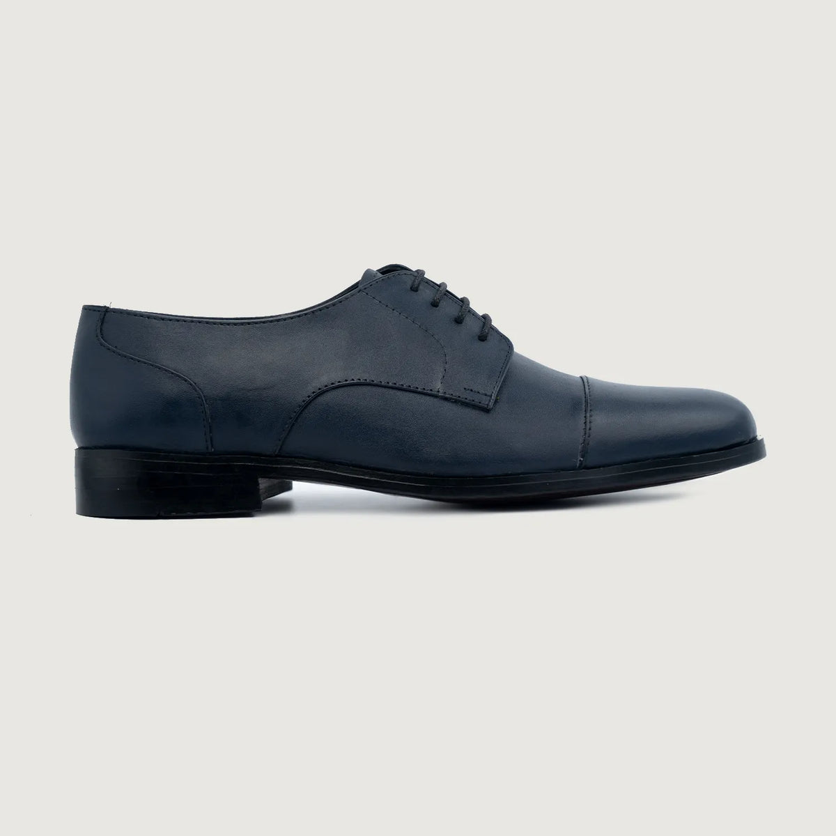 Midnight Blue Full-Grain leather Shoes - Goodyear Welt Construction & Front Toe Box Detail