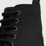 Authentic Full-Grain Leather Grain Texture & Heavy-Duty Seam Stitching Detail
