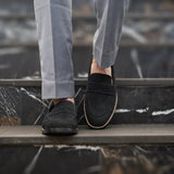 Orlaven Baxton Black Suede Leather Loafers footwear image 9