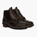 Vanguard Waxed Cacao Leather Boots For Men in Classic Full-Grain Leather - Lateral Side Profile View | Buy Online