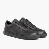 Court Smoke Leather Sneakers in Classic Full-Grain Leather - Lateral Side Profile View | Buy Online