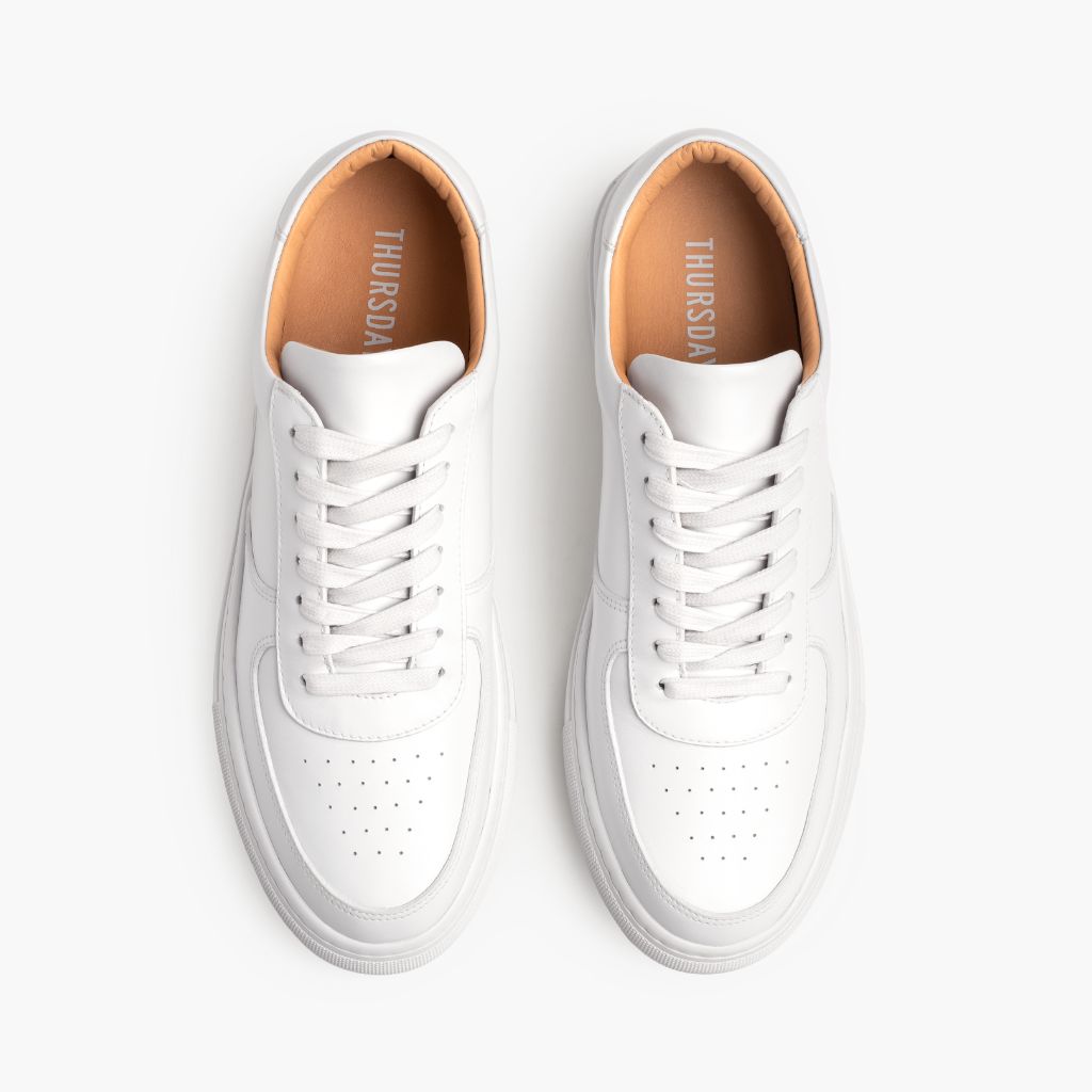Court Toffee x Off-White Leather Sneakers - Reinforced Heel Counter & Precision Double-Row Stitching Detail