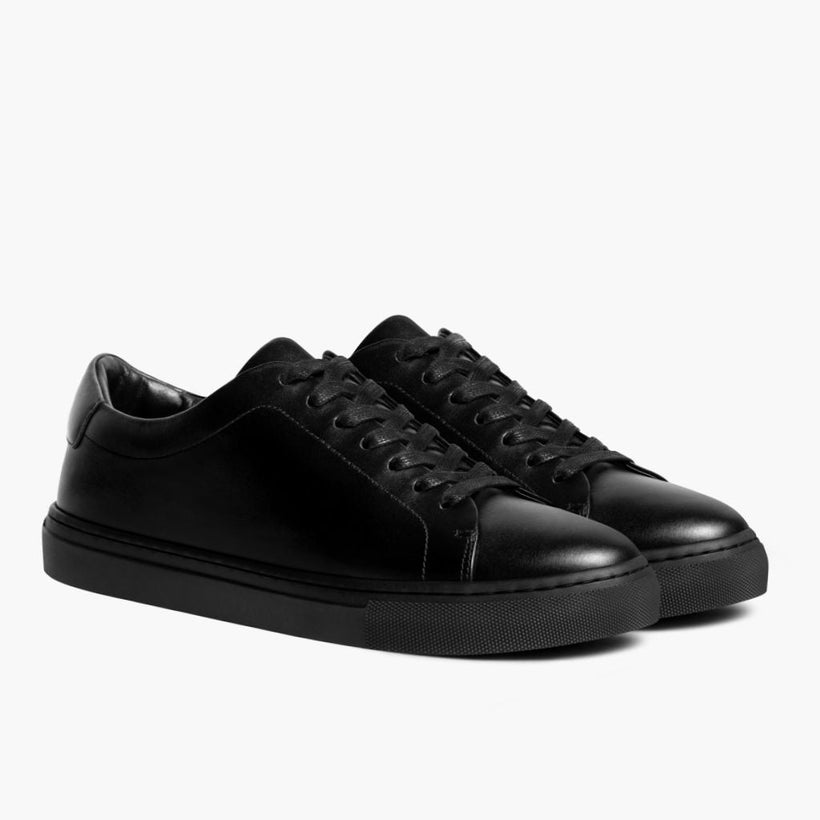 Encore Jet Black Leather Sneakers
