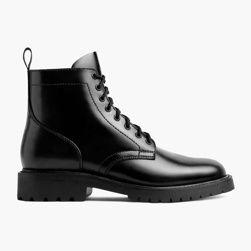 Hero Black Leather Boots