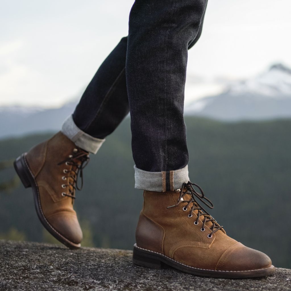 Styled On-Foot Perspective Demonstrating Ankle Fit & Silhouette on Model