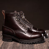 Challenger Brown CXL Leather Boots in Brown Full-Grain Leather - Lateral Side Profile View | Buy Online