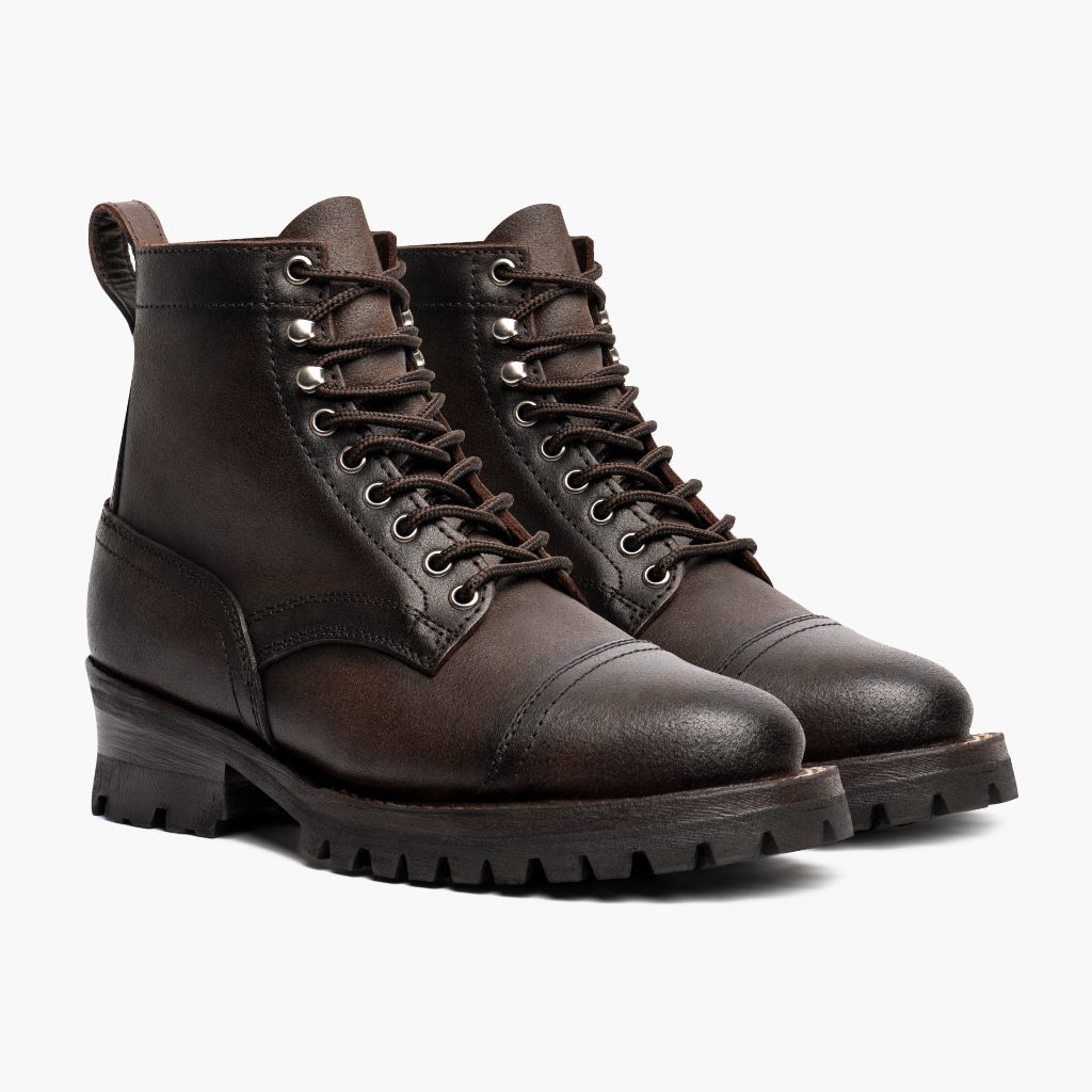 Challenger Canyon Leather Boots in Classic Full-Grain Leather - Lateral Side Profile View | Buy Online