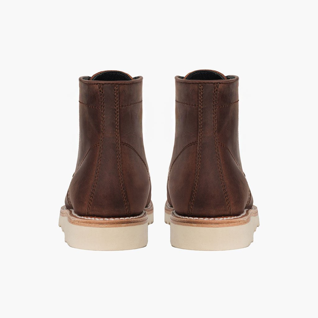 Diplomat Arizona Adobe Leather Boots - Reinforced Heel Counter & Precision Double-Row Stitching Detail