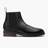 Black Full-Grain leather Boots - Goodyear Welt Construction & Front Toe Box Detail