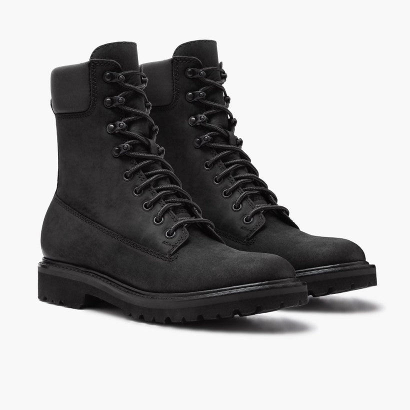 Explorer Black Matte Leather Boots