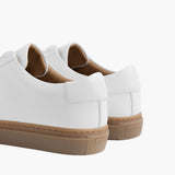 High-Traction Rubber Outsole & Lug Tread Pattern on Legacy White Leather Sneakers
