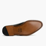 High-Traction Rubber Outsole & Lug Tread Pattern on Lincoln Black Leather Sneakers