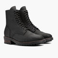 Logger Black Matte Leather Boots