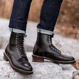 Authentic Full-Grain Leather Grain Depth & Pull-Up Patina Texture Detail