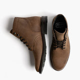 President Saddlewood Leather Boots For Men - Reinforced Heel Counter & Precision Double-Row Stitching Detail