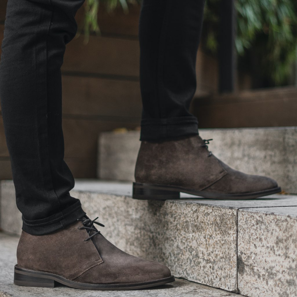 Styled On-Foot Perspective Demonstrating Ankle Fit & Silhouette on Model
