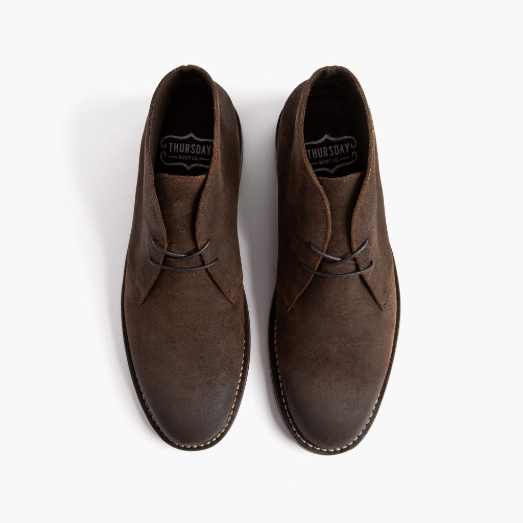 Scout Mocha Leather Boots For Men - Reinforced Heel Counter & Precision Double-Row Stitching Detail