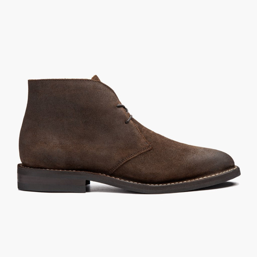 Mocha Full-Grain leather Boots - Goodyear Welt Construction & Front Toe Box Detail