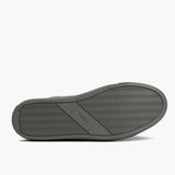High-Traction Rubber Outsole & Lug Tread Pattern on Premier Low Top Grey Leather Sneakers For Men