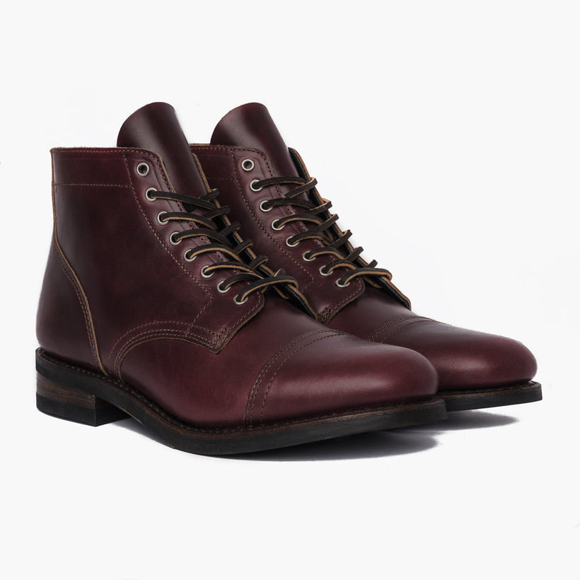 Vanguard Color #8 Leather Boots For Men in Classic Full-Grain Leather - Lateral Side Profile View | Buy Online