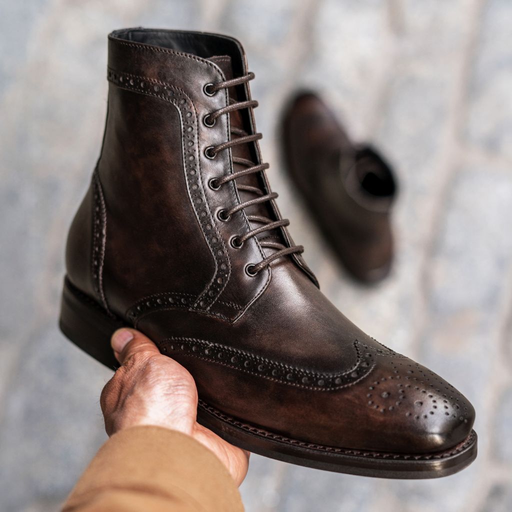 Styled On-Foot Perspective Demonstrating Ankle Fit & Silhouette on Model