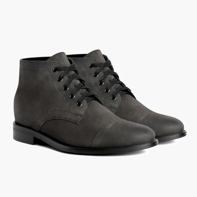 Cadet Shadow Grey Leather Boots