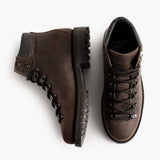 Commander Tobacco Leather Boots - Reinforced Heel Counter & Precision Double-Row Stitching Detail