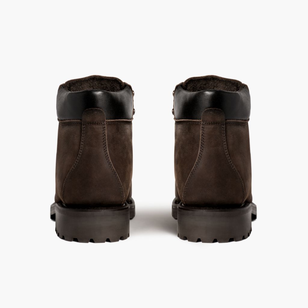 High-Traction Rubber Outsole & Lug Tread Pattern on Commander Tobacco Leather Boots