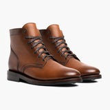 President Brandy Leather Boots For Men in Classic Full-Grain Leather - Lateral Side Profile View | Buy Online