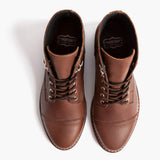 Captain Whiskey Leather Boots - Reinforced Heel Counter & Precision Double-Row Stitching Detail