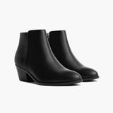 Black Full-Grain leather Boots - Goodyear Welt Construction & Front Toe Box Detail