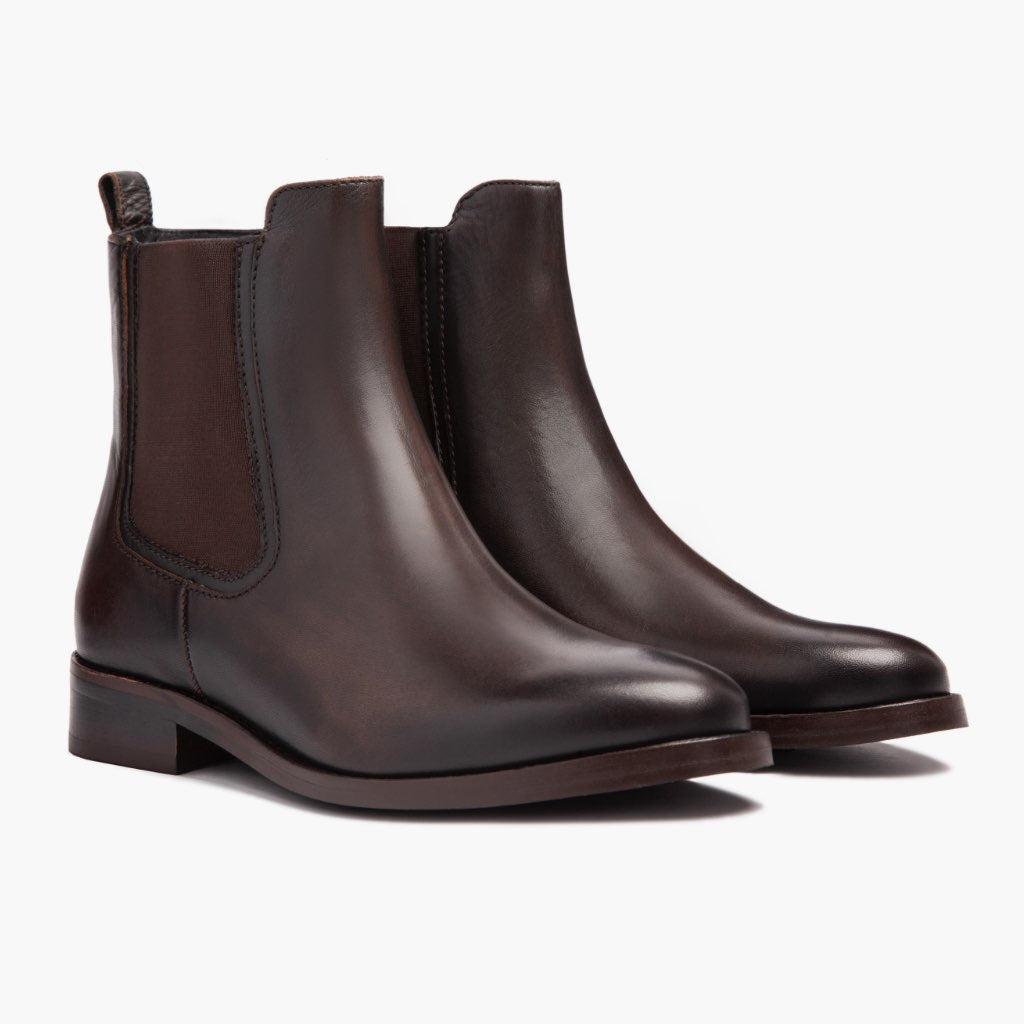 Black Full-Grain leather Boots - Goodyear Welt Construction & Front Toe Box Detail