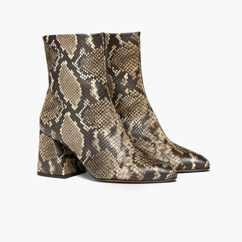Heartbreaker Snake Print Leather Boots