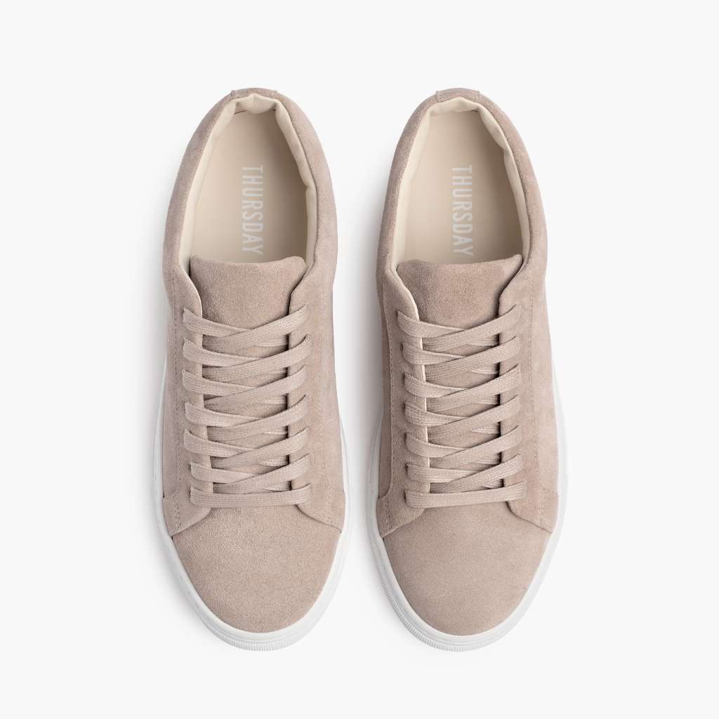 Women's Premier Low Top Latte Leather Sneakers - Reinforced Heel Counter & Precision Double-Row Stitching Detail