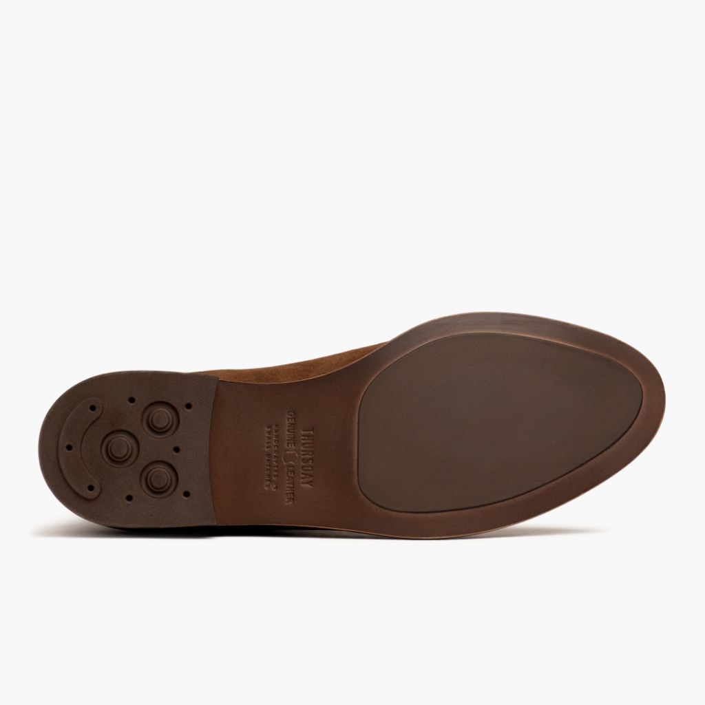 High-Traction Rubber Outsole & Lug Tread Pattern on Dreamer Cinnamon Leather Boots