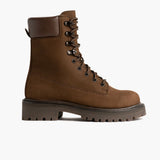 Explorer Tan Matte Leather Boots in Tan Full-Grain Leather - Lateral Side Profile View | Buy Online
