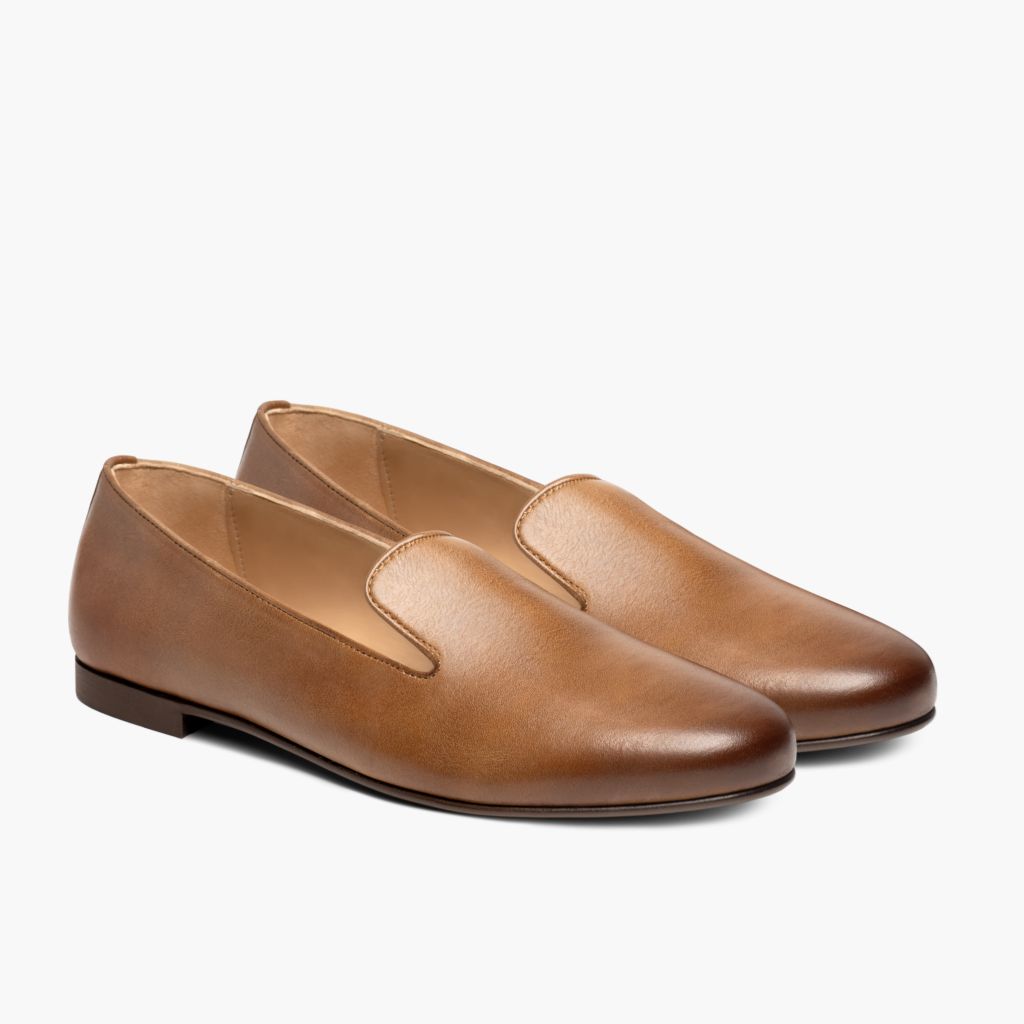 Eden Ginger Leather Boots in Classic Full-Grain Leather - Lateral Side Profile View | Buy Online