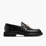 Black Full-Grain leather Loafers - Goodyear Welt Construction & Front Toe Box Detail
