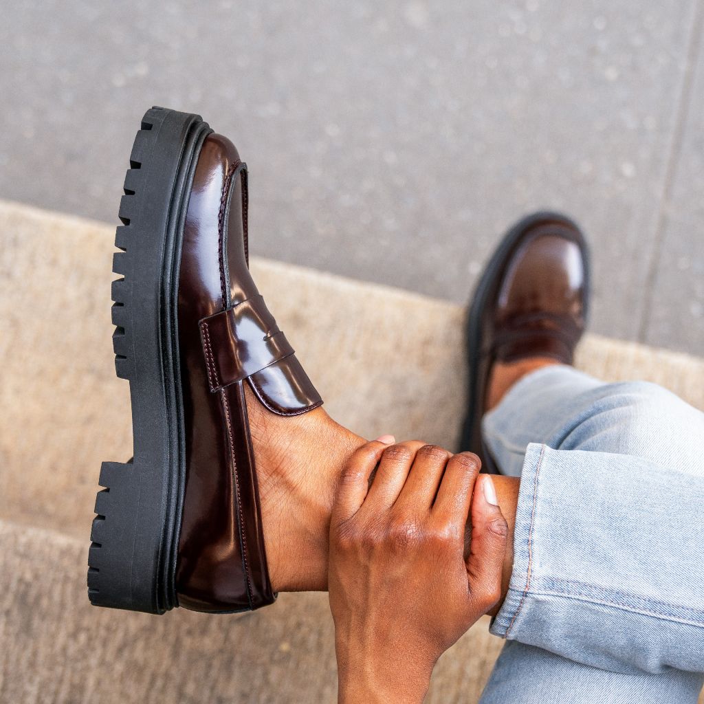 Styled On-Foot Perspective Demonstrating Ankle Fit & Silhouette on Model