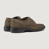 Dirk Brogues Derby Brown Oil Pullup Leather Shoes StudGuard For Men - Reinforced Heel Counter & Precision Double-Row Stitching Detail