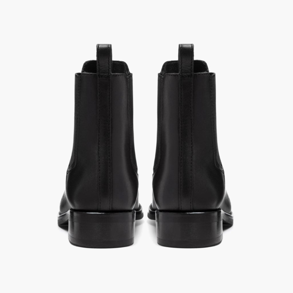 High-Traction Rubber Outsole & Lug Tread Pattern on Duchess Black Leather Boots