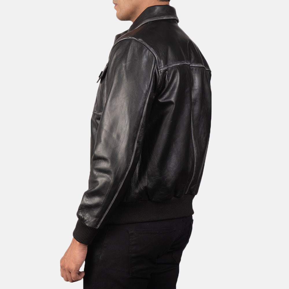 Authentic Cowhide Leather with Rub-off Finish Grain Texture & Heavy-Duty Seam Stitching Detail