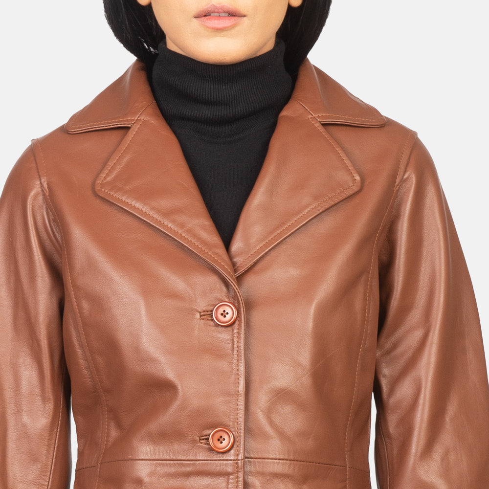 Authentic Cowhide Leather with Semi-aniline Finish Grain Texture & Heavy-Duty Seam Stitching Detail