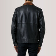 Authentic Sheepskin Leather with Semi-aniline Finish Grain Texture &amp; Heavy-Duty Seam Stitching Detail