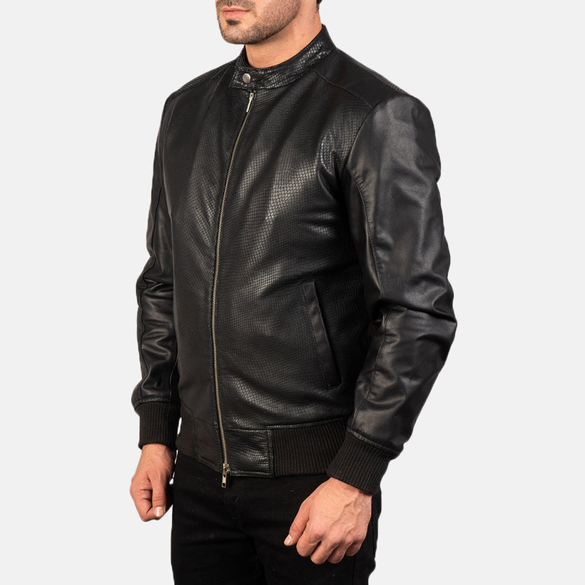 Avan Leather Bomber Jacket