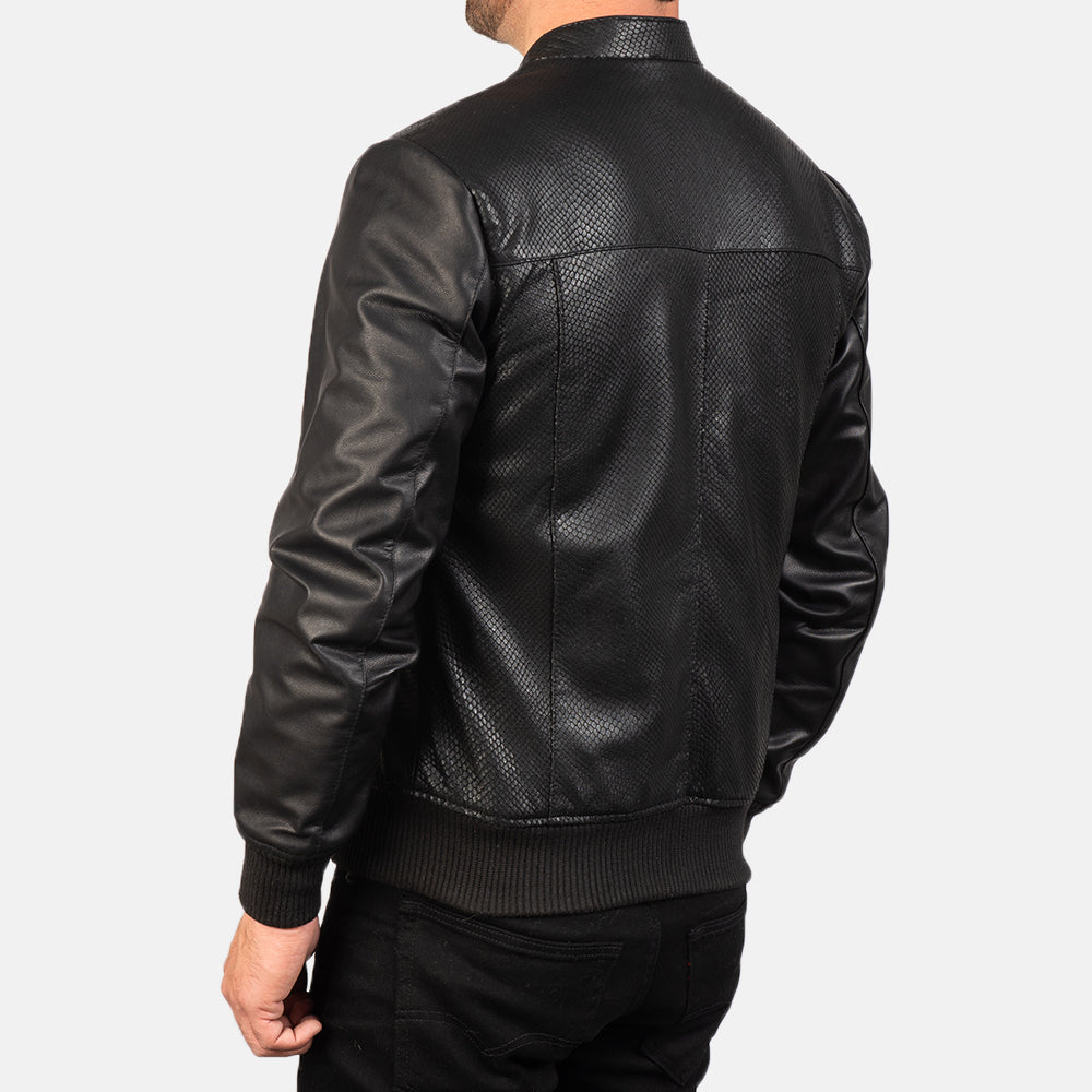 Authentic Cowhide (Torso) &amp;Amp; Goatskin (Sleeves) Leather Grain Texture &amp; Heavy-Duty Seam Stitching Detail