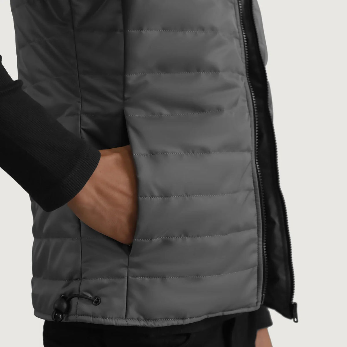 Interior View Showing Quilted Viscose Lining &amp; Dual Inside Utility Storage Pockets