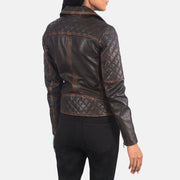 
Authentic Goatskin Leather with Rub-off Finish Grain Texture & Heavy-Duty Seam Stitching Detail