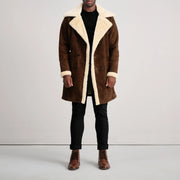 Charles Coat Brown Shearling Coat – alternate product view 3